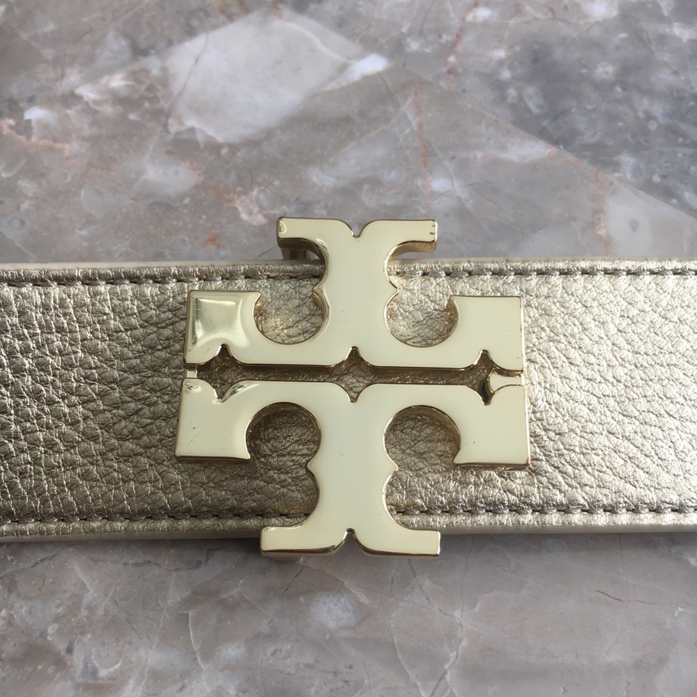 Tory Burch Logo Reversible Belt